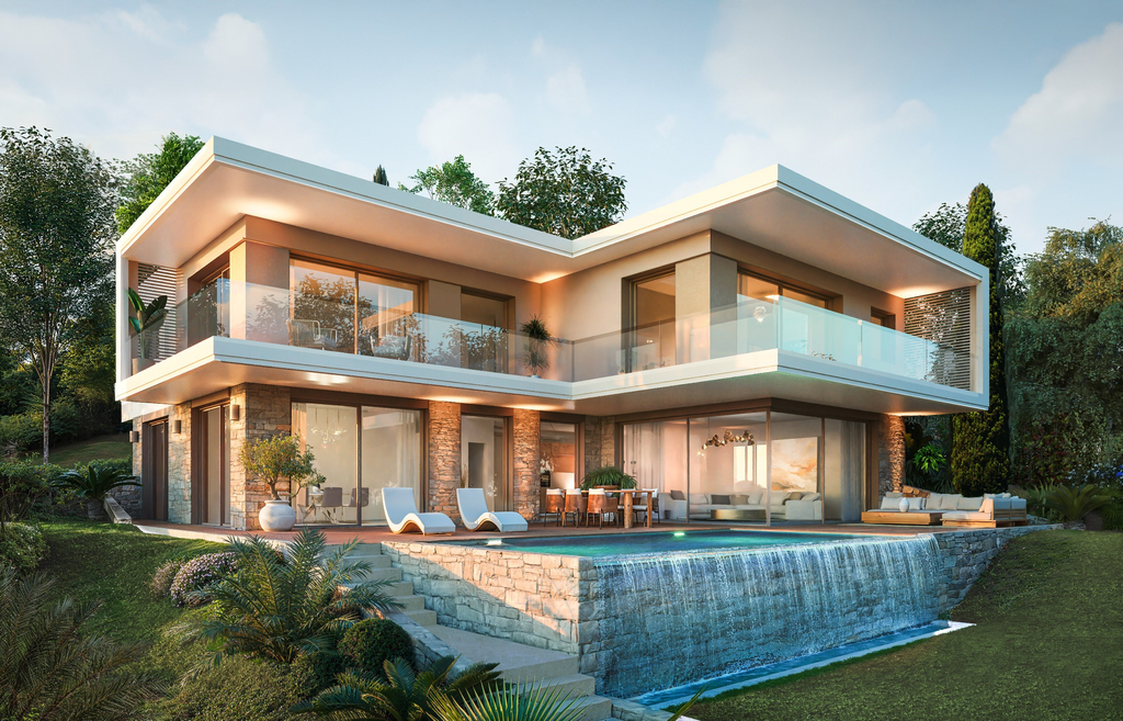 Modern 308 m² villa for sale in gated estate in Mougins on the Côte d’Azur